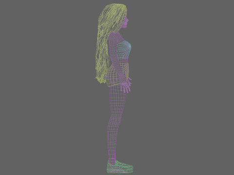 Cute Cartoon woman V36758 3D Model