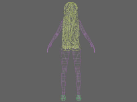 Cute Cartoon woman V36758 3D Model