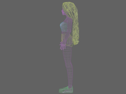 Cute Cartoon woman V36758 3D Model