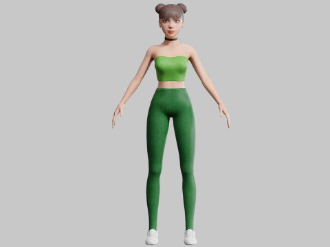 Cute classic Woman V23353 3D Модель