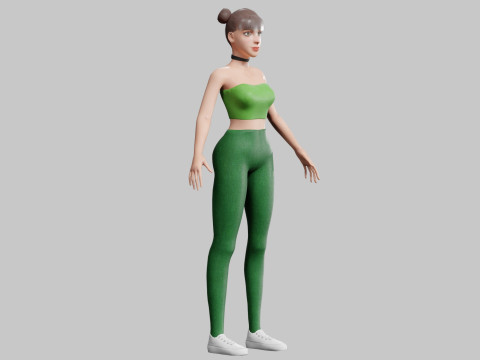 Cute classic Woman V23353 3D Модель