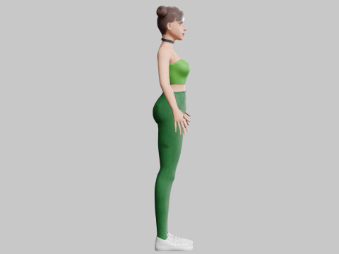 Cute classic Woman V23353 3D Модель