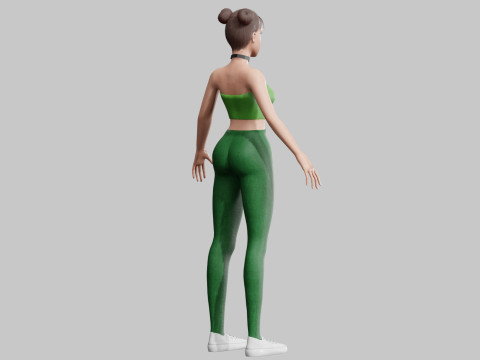 Cute classic Woman V23353 3D Модель
