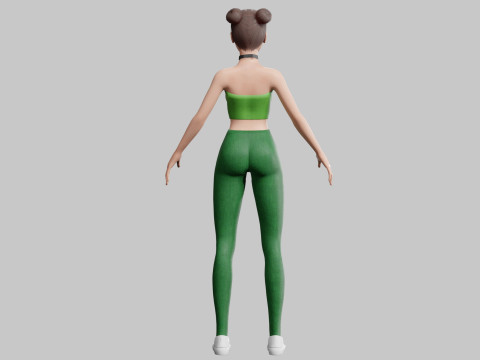 Cute classic Woman V23353 3D Модель