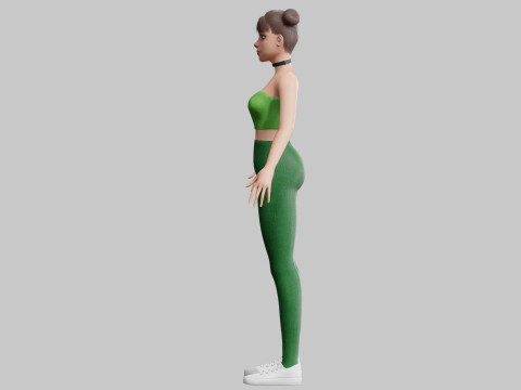 Cute classic Woman V23353 3D Модель