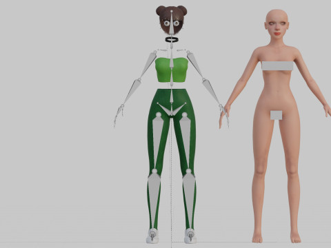 Cute classic Woman V23353 3D Модель
