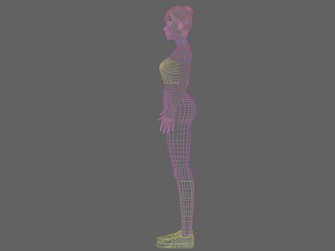 Cute classic Woman V23353 3D Модель