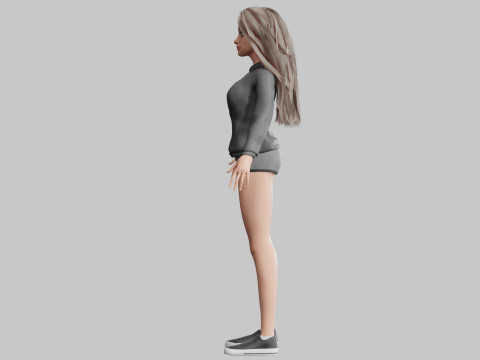 Cute cool woman V38587 3Dモデル