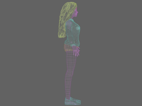 Cute cool woman V38587 3Dモデル