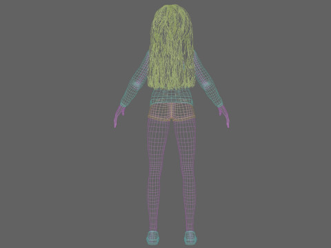 Cute cool woman V38587 3Dモデル