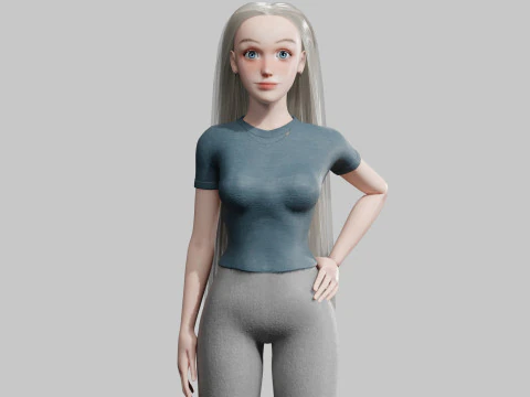 प्यारी सुंदर महिला V29281 3D मॉडल