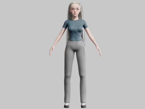 Cute pretty Woman V29281 Model 3D