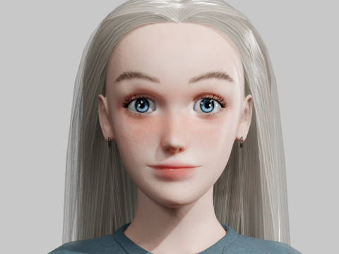 Cute pretty Woman V29281 Model 3D
