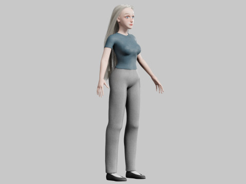 Cute pretty Woman V29281 Model 3D