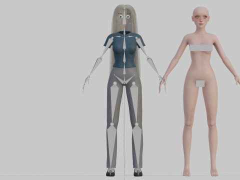 Cute pretty Woman V29281 Model 3D