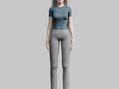 Cute pretty Woman V29281 Model 3D