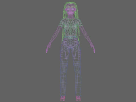 Cute pretty Woman V29281 Model 3D