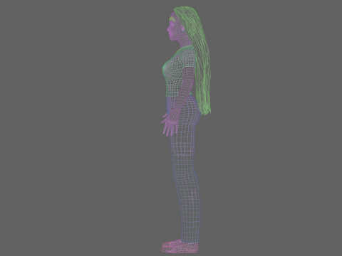 Cute pretty Woman V29281 Model 3D