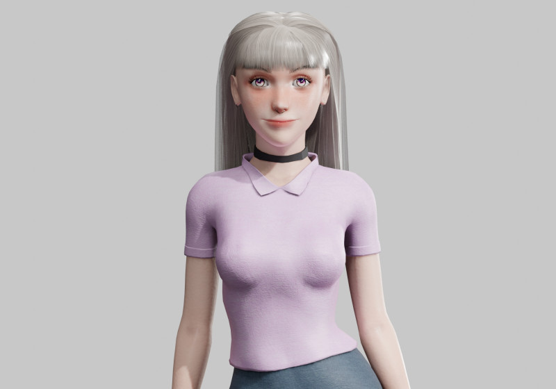 Cute Standard Woman V30652 3D मॉडल .c4d .max .obj .3ds .fbx .stl .blend