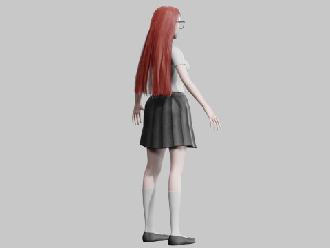 Cute stylized woman V30840 3D 모델