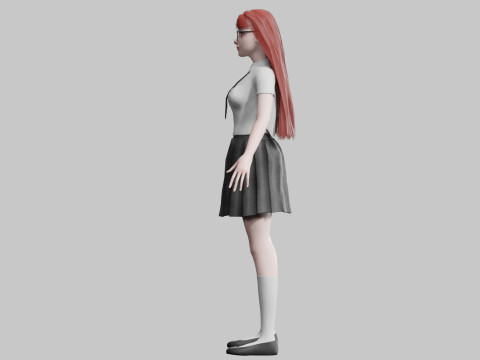 Cute stylized woman V30840 3D 모델