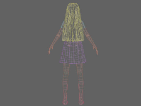 Cute stylized woman V30840 3D 모델