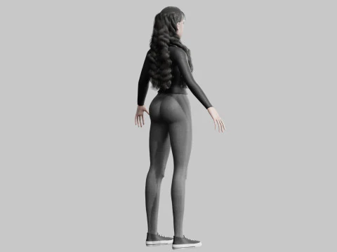 Cute teen woman V34369 3D Model