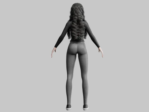 Cute teen woman V34369 3D Model