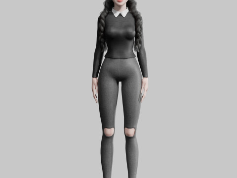 Cute teen woman V34369 3D 모델