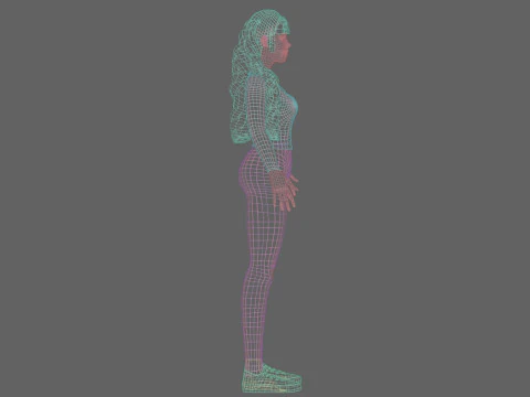 Cute teen woman V34369 3D Model