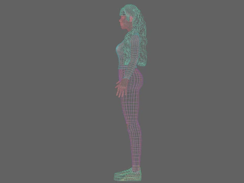 Cute teen woman V34369 3D Model
