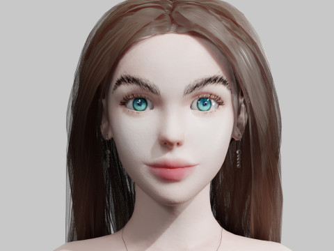 Cute Young Woman V31577 3D Model