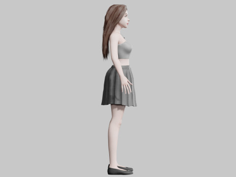 Cute Young Woman V31577 3D Model