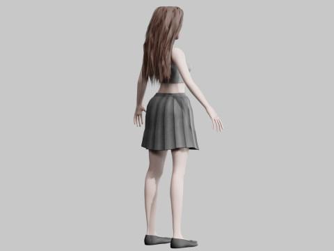 Cute Young Woman V31577 3D Model