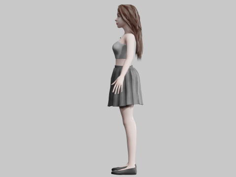 Cute Young Woman V31577 3D Model