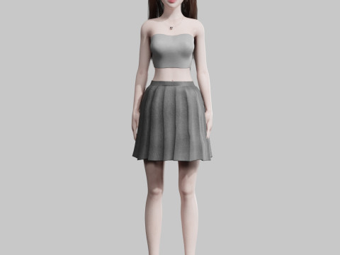 Cute Young Woman V31577 3D Model