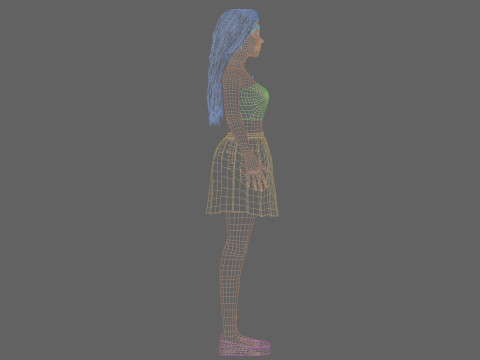 Cute Young Woman V31577 3D Model