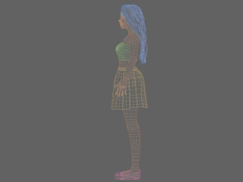 Cute Young Woman V31577 3D Model