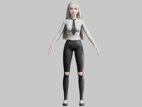 Pretty Basic Woman V31192 3D Model