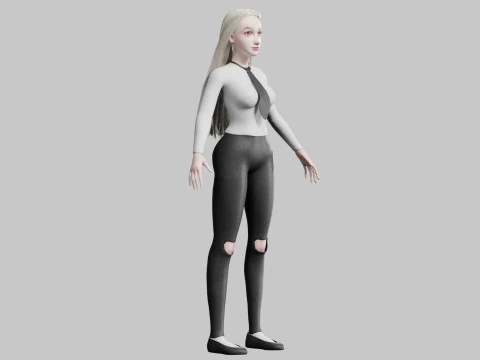 Pretty Basic Woman V31192 3D Model