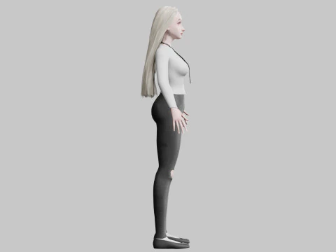 Pretty Basic Woman V31192 3D Model