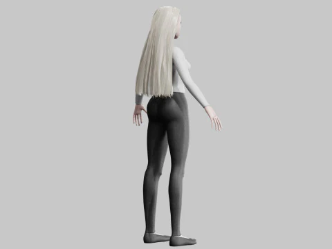 Pretty Basic Woman V31192 3D Model