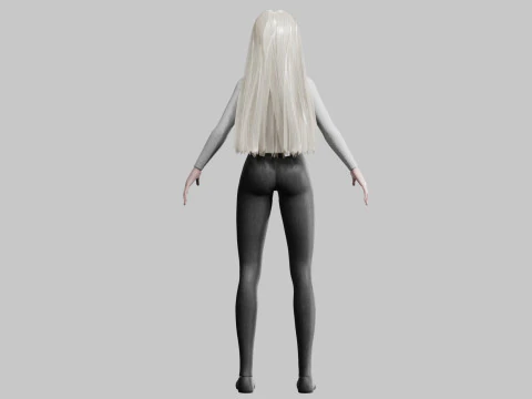 Pretty Basic Woman V31192 3D Model