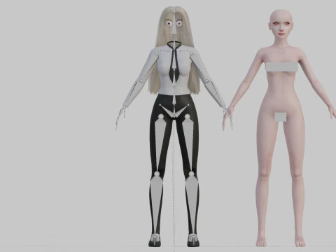 Pretty Basic Woman V31192 3D Model