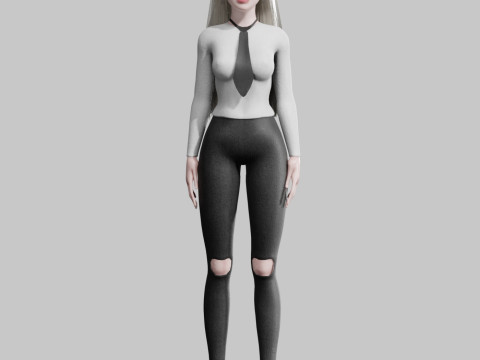 Pretty Basic Woman V31192 3Dモデル