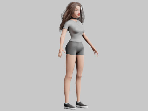 Pretty Beautiful woman V32241 3D Model