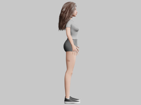 Pretty Beautiful woman V32241 3D Model