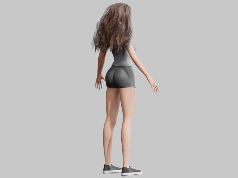 Pretty Beautiful woman V32241 3D Model
