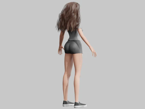 Pretty Beautiful woman V32241 3D Model