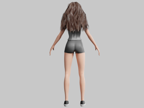 Pretty Beautiful woman V32241 3D Model